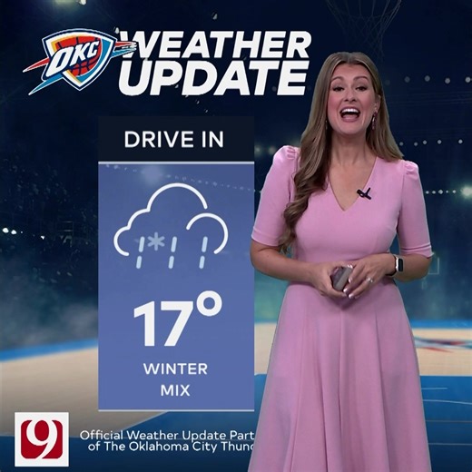 Stay safe & warm this weekend, OKC ❄️ If you’re headed to tonight’s game be careful and allow extra time. Lacey Swope is here with today's KWTV - NEWS 9 Weather Update | Oklahoma City Thunder