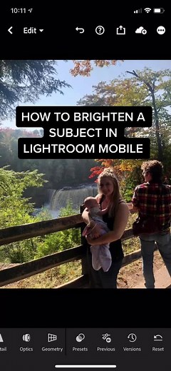 Brighten a subject! #lightroom #lightroommobile #tutorial #fyp #photos #photoediting #iphone #fun #howto