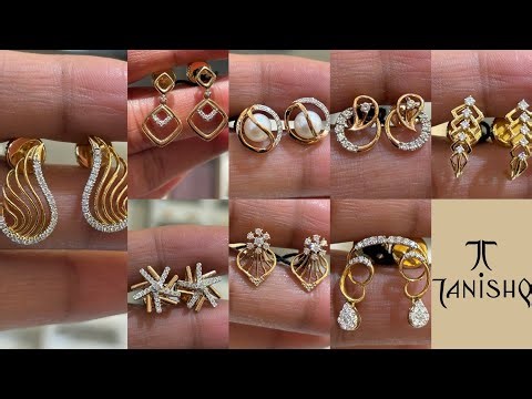 Tanishq Latest Light Weight Diamond Earrings Collection 😍 Tanishq Latest Trendy Diamond Earrings 😱