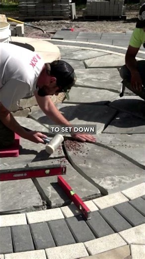 Flagstone Install Tip #hardscapetraining #hardscape