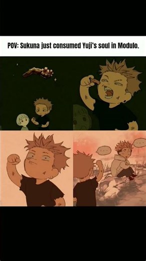 SUKUNA EATS THE MODULO FINGER! 👹🖐️ #jjkmodulo #jujutsukaisen #yuji #finger #fyp #animeedit #sukuna