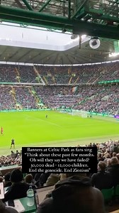 📍 Celtic Park, Glasgow. Today, fans sang a rendition of ‘Grace’ in tribute to the humans of Gaza. | Wear The Peace