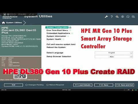44.HPE DL380 Gen 10|MR Gen 10 Plus | Smart Array Storage Controller | How to Create RAID #server #hp