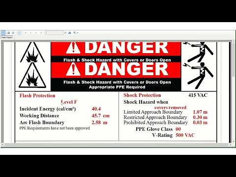 ETAP Arc Flash Analysis II How to Print Arc Flash Label