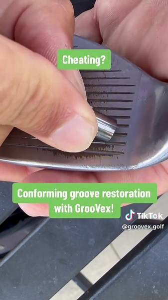 The debate rages on! It’s just repairing old worn out grooves back to new with the world’s ONLY high precision groove tool. Bring back the bite with GrooVex and keep your favorite gamers in the bag! #golflife #golf #repair #diy #cheating