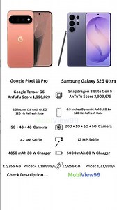 Google Pixel 11 Pro vs Samsung Galaxy S26 Ultra – Which Is Better? 🔥 Full Comparison