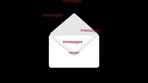 Envelope Opening Animation with a Transparent Background. Messages Receiving in Inbox. 4K
