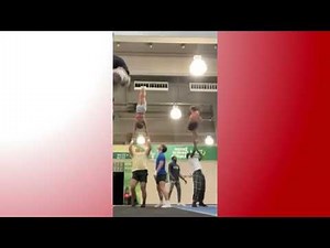 Cheerleader Falls Onto Bystander During Practice Session - 1761031