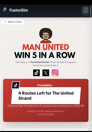 Will @TheUnitedStrand get his hair cut this season after Manchester United beat Aston Villa? There’s only 4 more routes remaining this season. As of 15th Mar 2026. #footballtiktok #premierleague #manunited #manutd #mufc