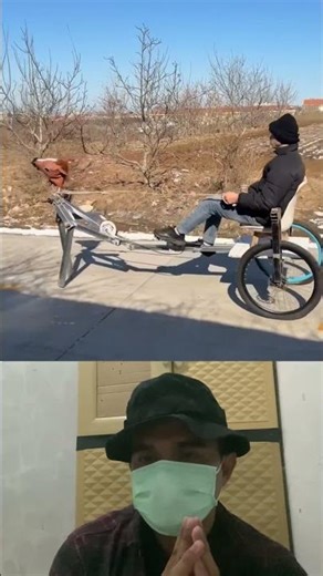 Pedal-Powered Walking Robot Pulls a Person!