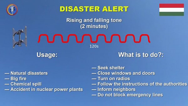 Siren signal "DISASTER ALERT" (Hungary 🇭🇺) | RPD-601/501