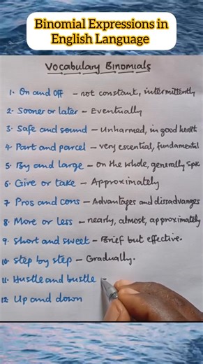 Binomial Expressions in English Language. What are Vocabulary Binomials? | Table of Knowledge TV