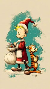 "🎅🎄 Calvin and Hobbes spreading holiday cheer, one candy cane at a time! 🍬❤️ #CalvinAndHobbes #Christmas #holidayseason #christmaseve #ComicsKingdom | Best Videos