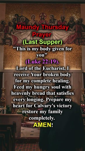 Maundy Thursday Prayer (Holy Thursday) #jesus #holyweek #maundythursday #holythursday
