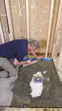 Curbless Shower Prep for a Bathroom Over Concrete