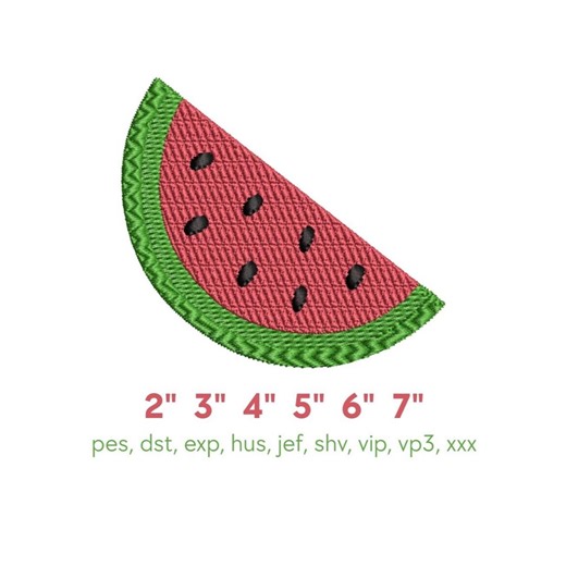 Watermelon Embroidery Design | Summer Fruit Embroidery File - Etsy