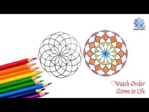 How to Color a Sacred Geometry Flower | Mandala Coloring