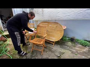 How to refresh your Teak furniture with teak cleaner and teak oil DIY