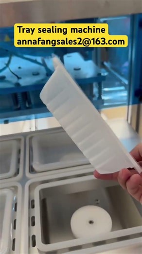 Auto 4 food tray box packing machine with gas flushing MAP #machine #kitchen #food #packaging #pack