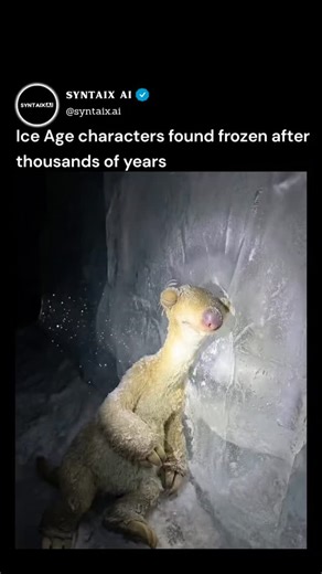 SYNTAIX AI | Tech • AI Tools • Updates on Instagram: "This looked so real it genuinely caught me off guard for a moment. Seeing Manny, Sid, and Diego breaking through the ice feels like a scene from a big-budget movie. Huge credit to @itay_shay_ for creating this with AI. The nostalgia from our childhood really hits deep."