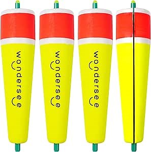 PATIKIL Fishing Floats Rigs, Fishing Bobbers Stick Slip Bobbers Fishing Accessories with Buoyant Balsa Wood Body