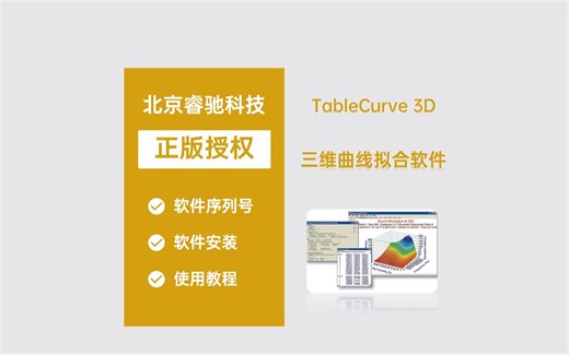 TableCurve 3D三维曲线拟合软件！