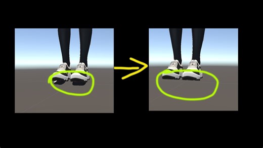 [Vrchat改模基础小教学]形态键解决脚部穿模