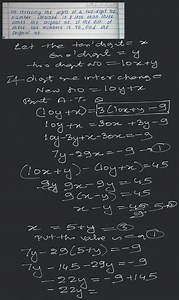 on reversing the digits of a two -digit no., number obtained is... | Filo