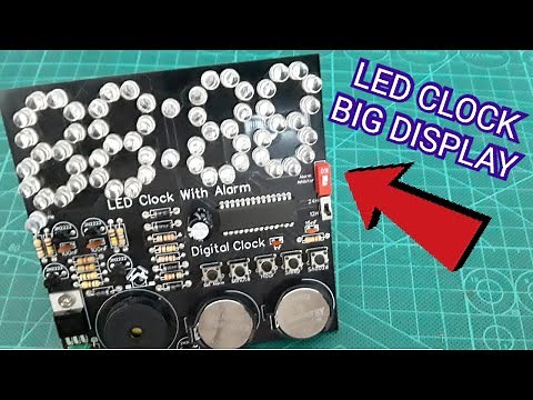 Digital LED Clock 24Hr With Single IC Without Microcontroller / Big Display LED Clock