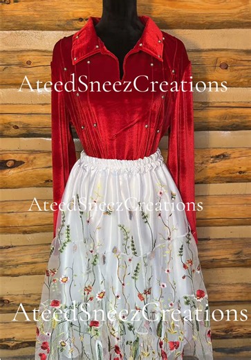 Navajo traditional Red velvet top with long sleeves paired with white satin lace overlay skirt🤍❤️🤍 #navajo #indigenoustiktok #indigenous #navajonation #graduationdress