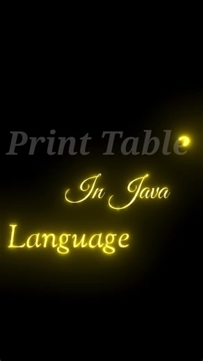 table print using while loop with java language #coding #java #shortsfeed