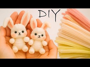 ADORABLE How to Make Cute Bunnies from Pipe Cleaner
