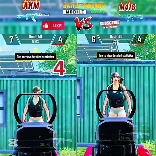 🔥 AKM vs M416 | Damage Test 2025 | XTREME PRO OP 🚀 #shorts #pubgmobile #bgmi