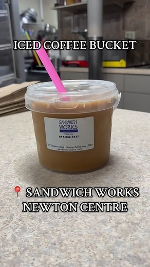 Come try our new iced coffee bucket today!! | Sandwich Works