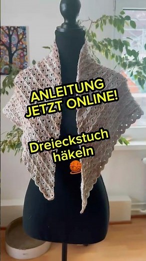 Crocheted triangular shawl | Instructions now available