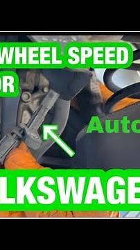 how to change volkswagen abs sensor| Volkswagen abs wheel speed sensor replacement