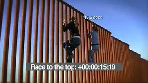 Girl Climbs Border Fence in 15 sec