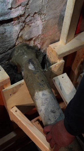 We underpinned this home to increase the basement ceilings height and allow for a spacious living space #construction #fyp #concrete