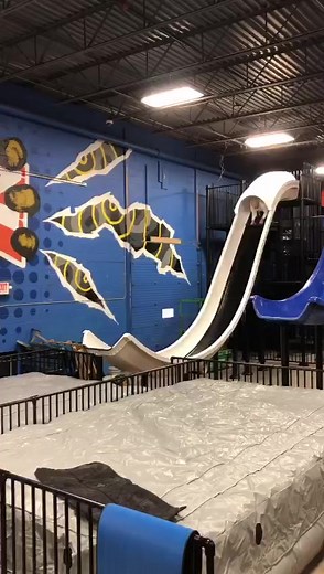 woosh down the extra slippery Mega Launch Slide now open at Sky Zone Milwaukee in Waukesha! | Sky Zone Milwaukee