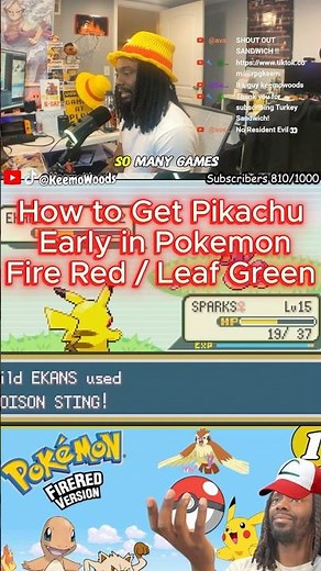 How to get Pikachu early in Pokemon Fire Red and Leaf Green #shorts
