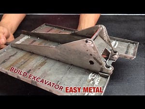 RC Excavator Project Build Steel Parts With Easy Metal For Upper Side Chassis Full Metal DIY