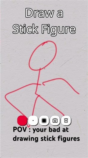 When your bad at drawing stick figures💀