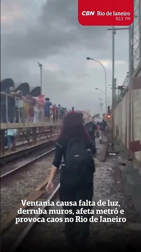 High winds cause power outages, knock down walls, disrupt the subway, and cause chaos in Rio de J...