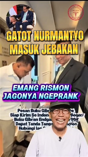 Gatot nurmantyo kena prank buku Rismon #jokowi #like #like #subscribe #subscribe #viral #roysuryo