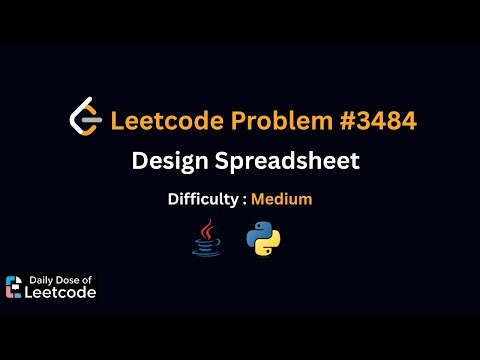 LeetCode Daily 3484 | Design Spreadsheet | Medium