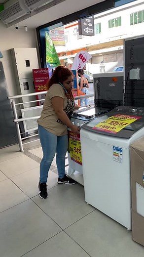 Moving a Washing Machine in an Appliance Store