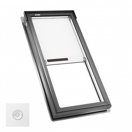 VELUX 21 in. x 45-3/4 in. Fixed Deck Mount Skylight FS C06 with Solar Room Darkening Shade