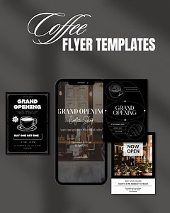 Coffee Shop Flyer Templates: Modern Cafe Branding (canva Editable) - Etsy Canada
