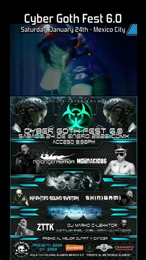 One Week Away! nolongerhuman's First Ever Show in CDMX, MX #shorts #electronicmusic #cybergoth