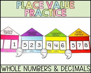 Place Value Chart Posters and Place Value Activities and Worksheets - Etsy Canada